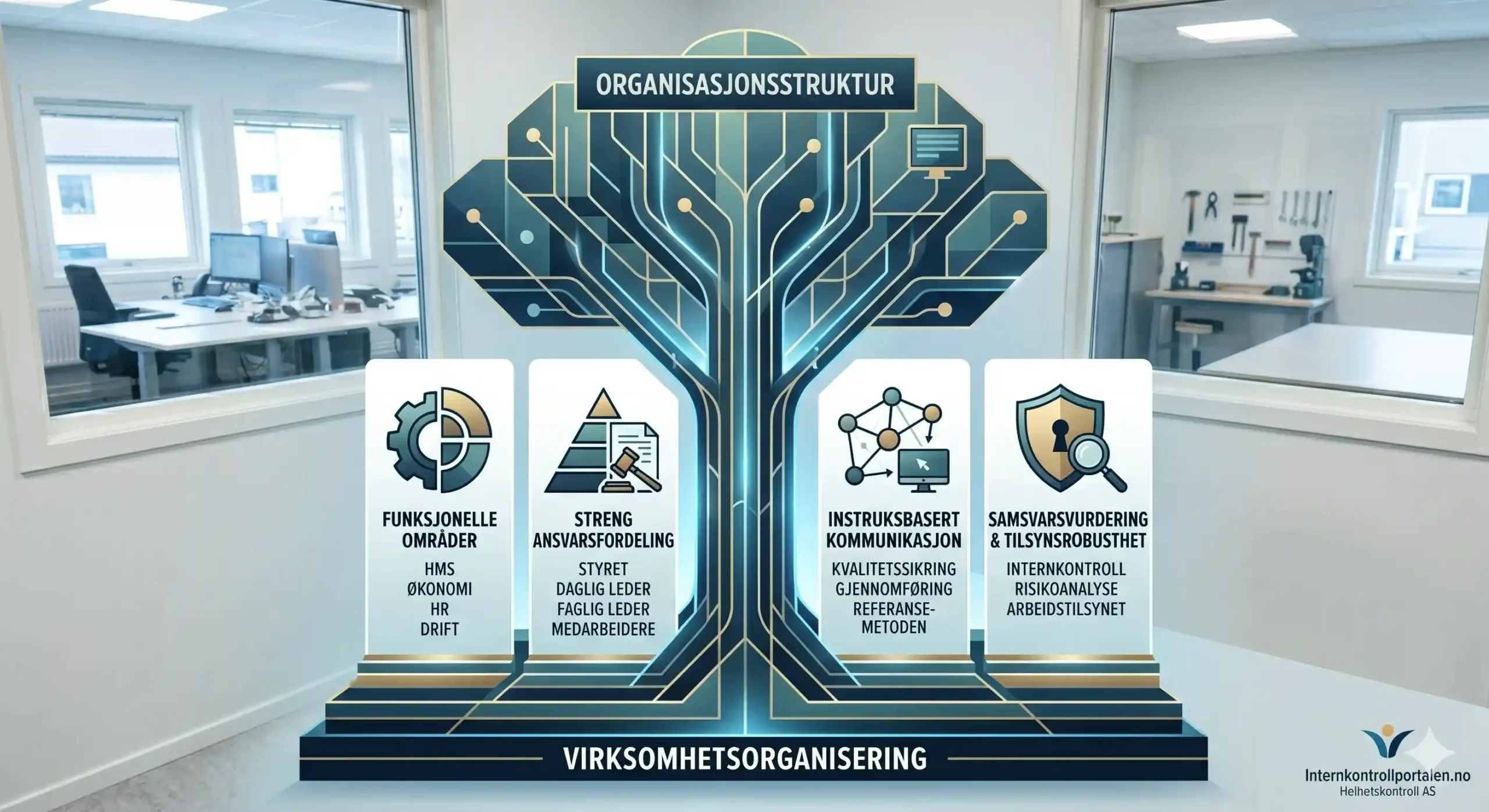Organisasjonsstruktur – navet i IS-modellens™ sykliske firfase-modell, ansvar og myndighet på tvers av fasene