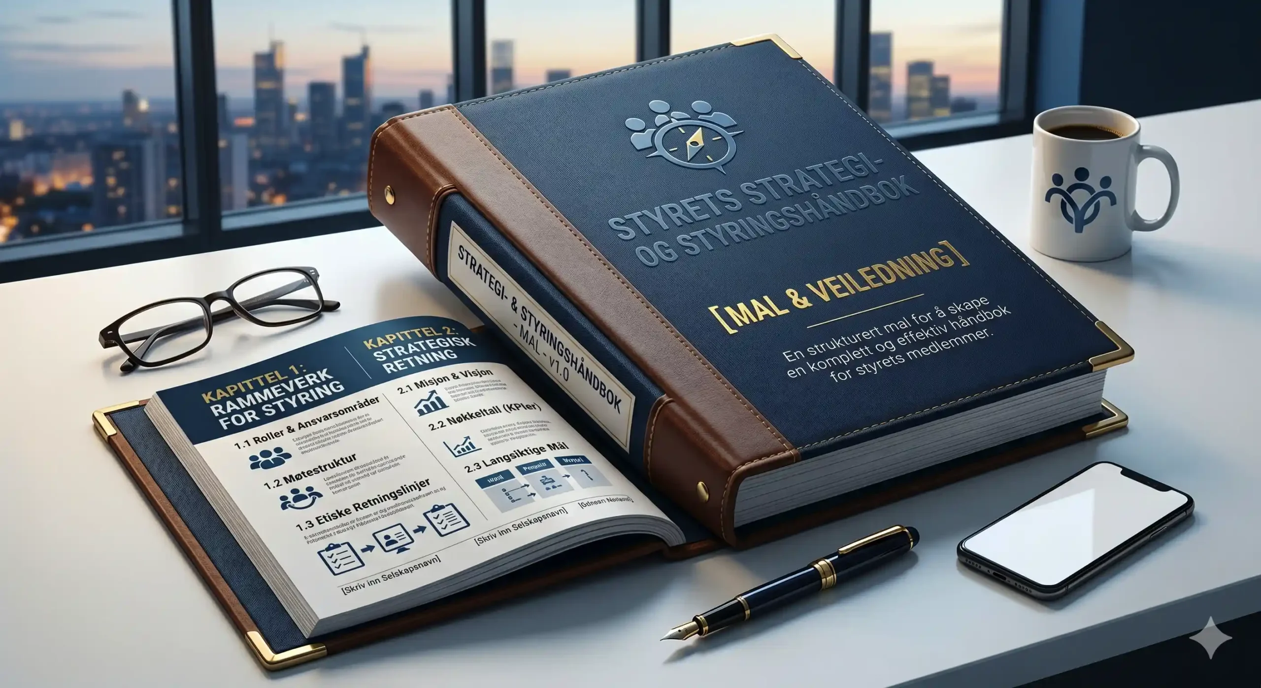 Styringshåndbok mal for styret – strategi- og styringshåndbok i Word, bygget på IS-modellen™ fra Internkontroll AS